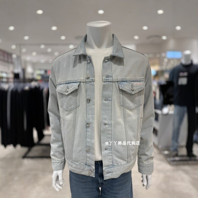 CK JEANS 韩国正品直邮代购25秋4LF759G男士经典款牛仔休闲夹克