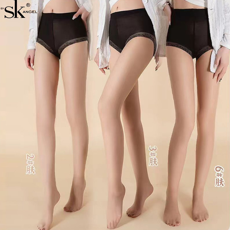 sk正品8752防狼袜任意剪带安全裤丝袜夏超薄蕾丝防走光肤色光腿袜