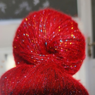 星空蓝眼泪亮丝炫彩金银丝金葱马海毛软糯彩丝海马柔软不扎毛线粗