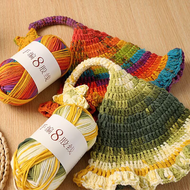 2号线8股棉线精灵帽围巾儿童宝宝