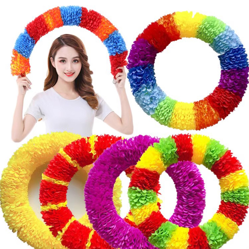 加密硬圈钢丝花环运动会开幕式幼儿园体操晨操舞蹈器械操道具定制