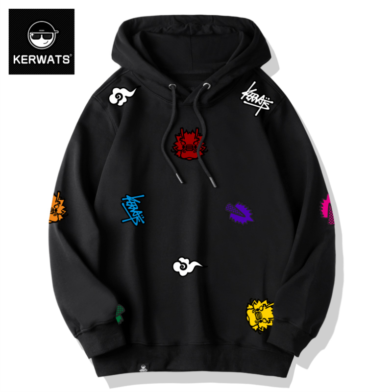 花国大码卫衣无性别风帽情侣