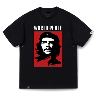 KERWATS切格瓦拉t恤人物头像印花大码男女情侣无性别纯棉落肩短袖