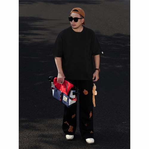 男女款夏季基础休闲落肩短袖t恤