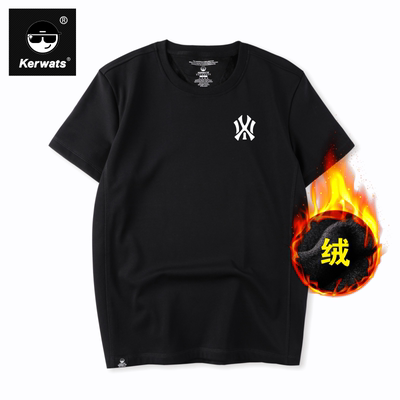 男女款冬季加绒加厚圆领短袖卫衣