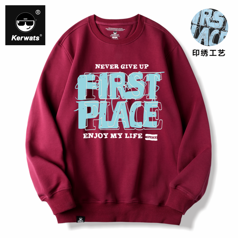 春秋冬男女情侣纯棉休闲圆领卫衣