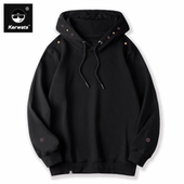 KERWATS可维斯品牌大码 男女情侣无性别雪花图标印花休闲帽衫 卫衣