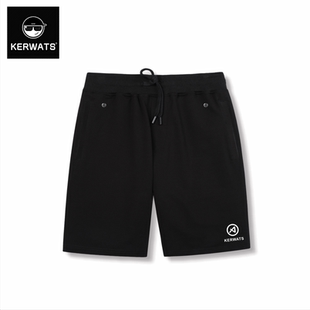 休闲肥佬短裤 KERWATS潮牌五分裤 新款 宽松字母印花胖子夏季 子男士