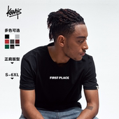 KERWATS可维斯品牌大码 T恤 圆领短袖 男女情侣字母印花美式 潮牌夏季