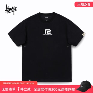 KERWATS可维斯品牌大码 T恤 男女情侣字母R印花欧美风落肩圆领短袖