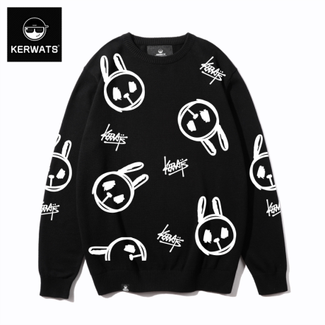 情侣装针织衫潮牌同款长袖圆领