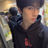 春秋宽松情侣装 美式 高街hiphop字母刺绣连帽卫衣男款 潮牌纯棉外套