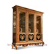 饰柜酒柜 酒柜实木雕花意大利进口三门金色装 法式 酒柜轻奢宫廷欧式