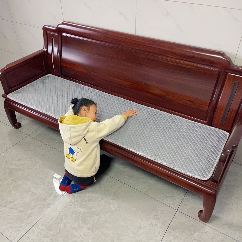 实木沙发坐垫纯色法兰绒冬季防滑