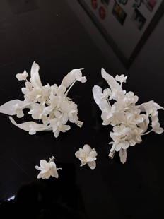 优颖新款森系白色铃兰花新娘绣球花发夹头饰婚纱礼服配饰品