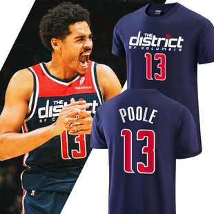 华盛顿奇才普尔13号球衣短袖T恤训练服纯棉圆领篮球运动休闲夏季