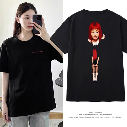 金智妮Jennie同款专辑ruby短袖T恤女纯棉周边半袖体恤夏季上衣服