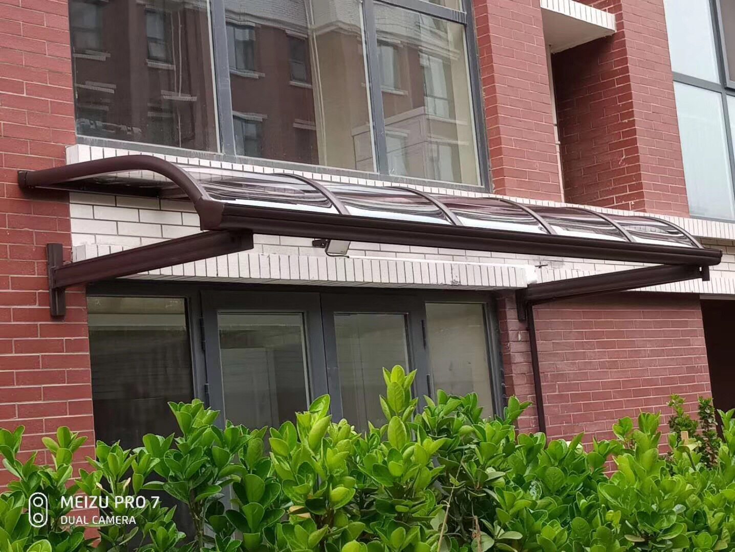 铝合金雨棚定制阳台窗户天台遮阳挡雨蓬别墅静音耐力板阳光板包邮_虎窝淘