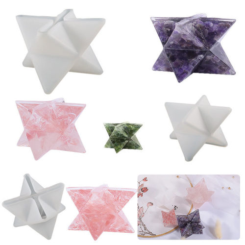 DIY滴胶梅尔卡巴星水晶石模具六