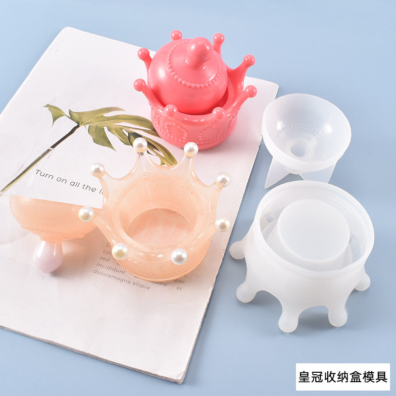 diy水晶滴胶皇冠收纳盒蜡烛台硅