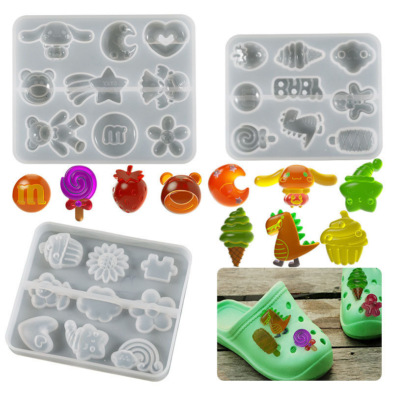 diy水晶滴胶树脂磨具洞洞鞋扣花