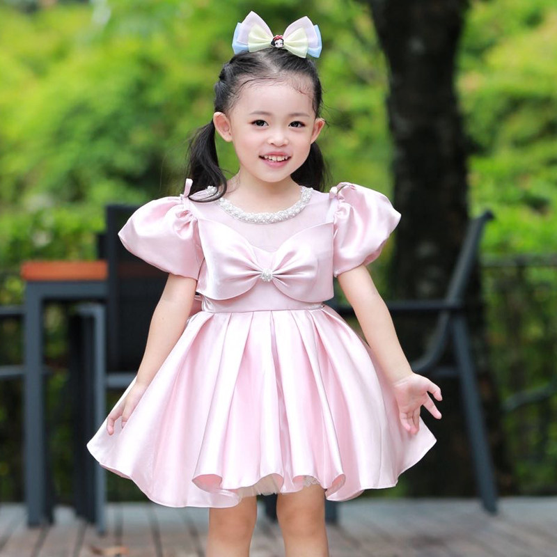 儿童礼服缎布六一舞台表演摄影装