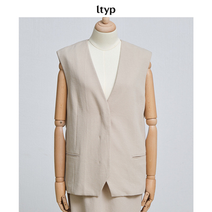 马夹女冬 100%棉V领单排扣时尚 ltyp旅途原品 新店专享福利NO.217