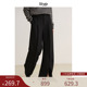ltyp旅途原品 女春 百搭长裤 限量三折 美丽诺羊毛混纺及地开衩裤