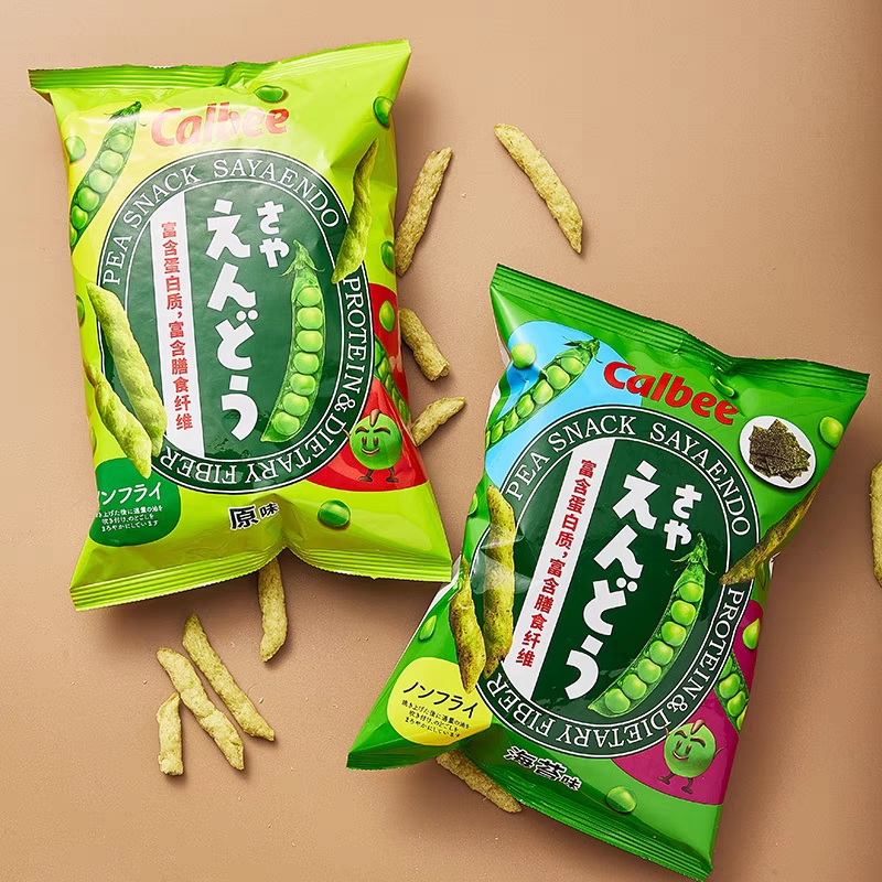 泰国进口卡乐比豌豆脆蔬菜条膨化松脆米果条非油炸海苔薯条零食品