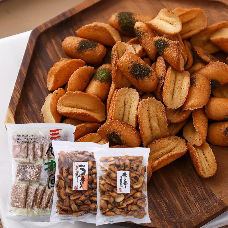 日本池重芝麻松饼三色松饼干煎饼海苔口味饼干茶点心卡昵诗零食