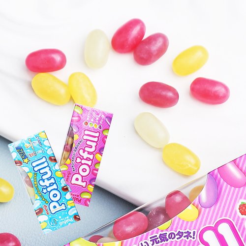 明治meiji poifull水果汽水嚼劲软糖果腰豆儿童生日礼物进口零食