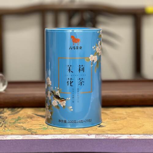 福建八马茶业丨烘青茉莉花茶100克罐装自饮推荐产地泉州