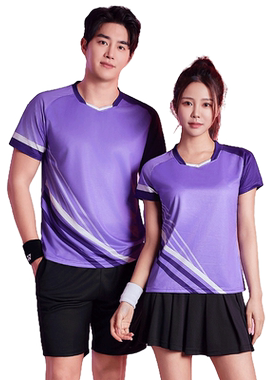 羽毛球服运动服套装短袖男女款