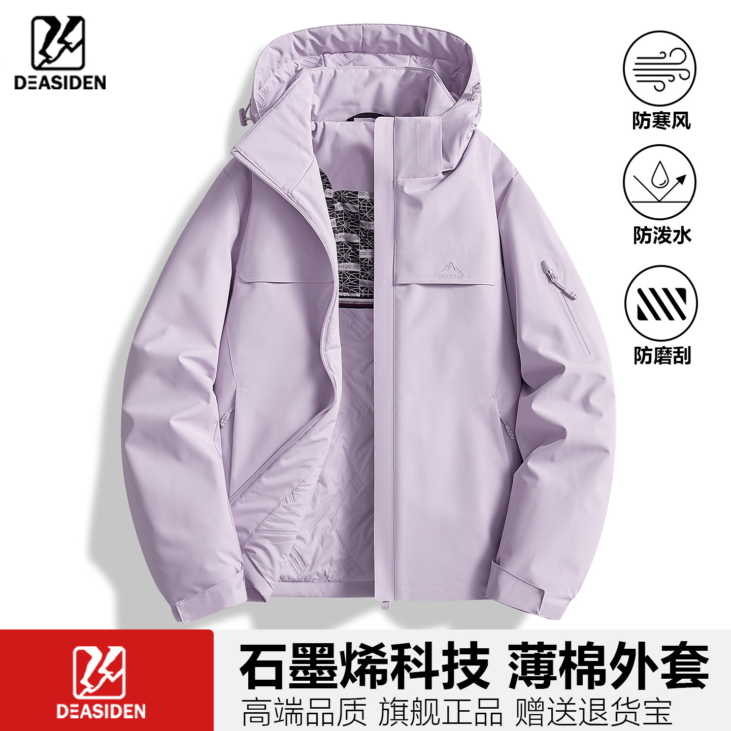 冲锋衣女款秋冬季二棉一体户外图片