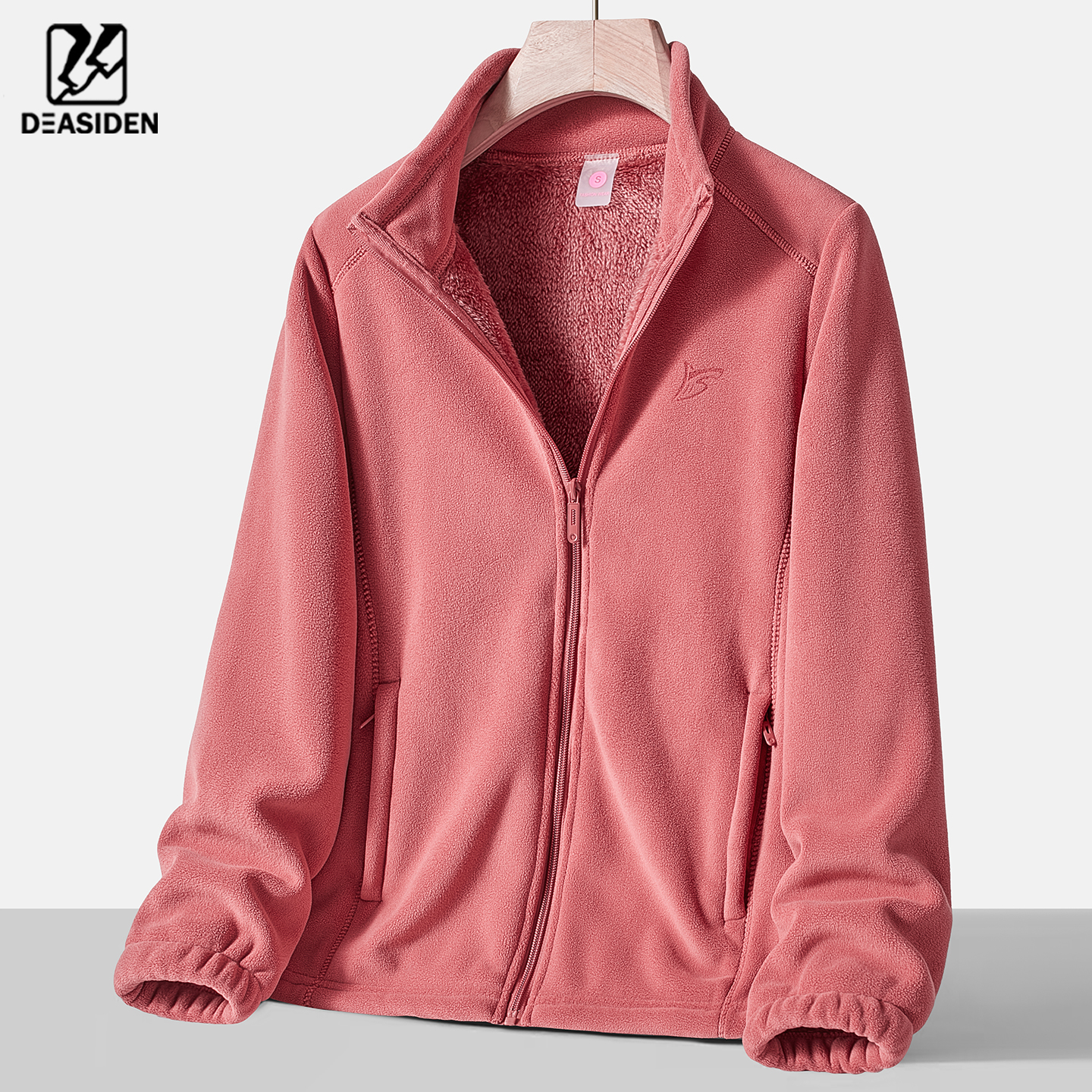 奥粒绒抓绒衣女加绒加厚男士外套