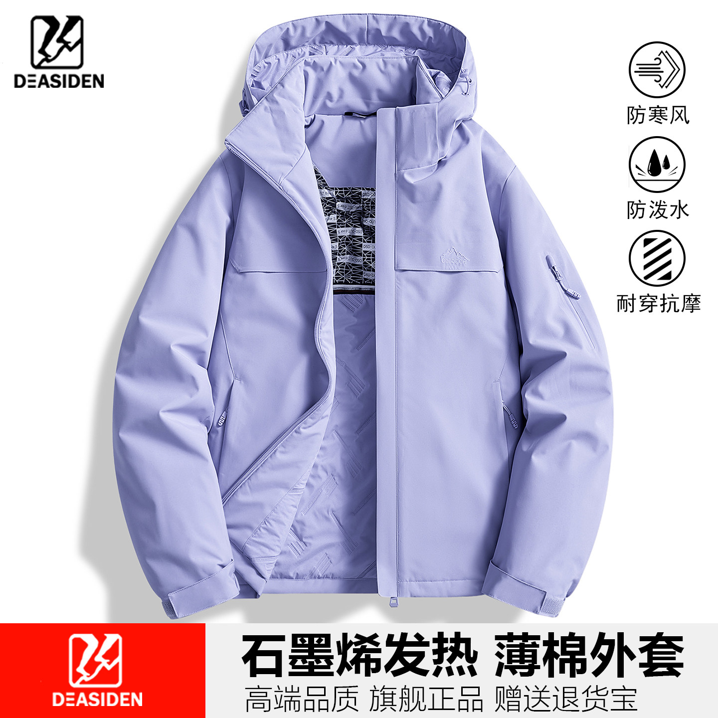 2026新款冲锋衣女薄棉男二棉外套图片