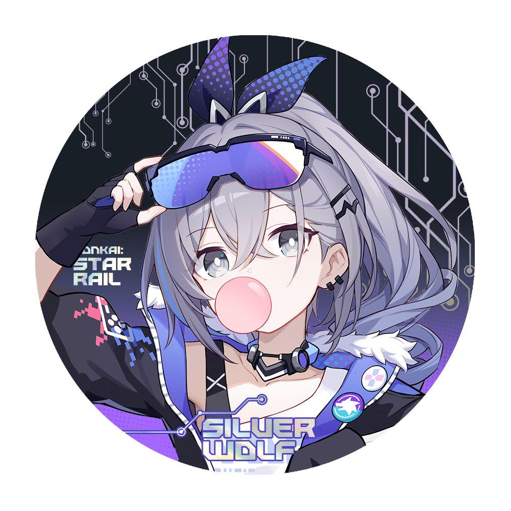 崩坏：星穹铁道 徽章 画师QuAn代理社团 银狼卡芙卡景元三月七