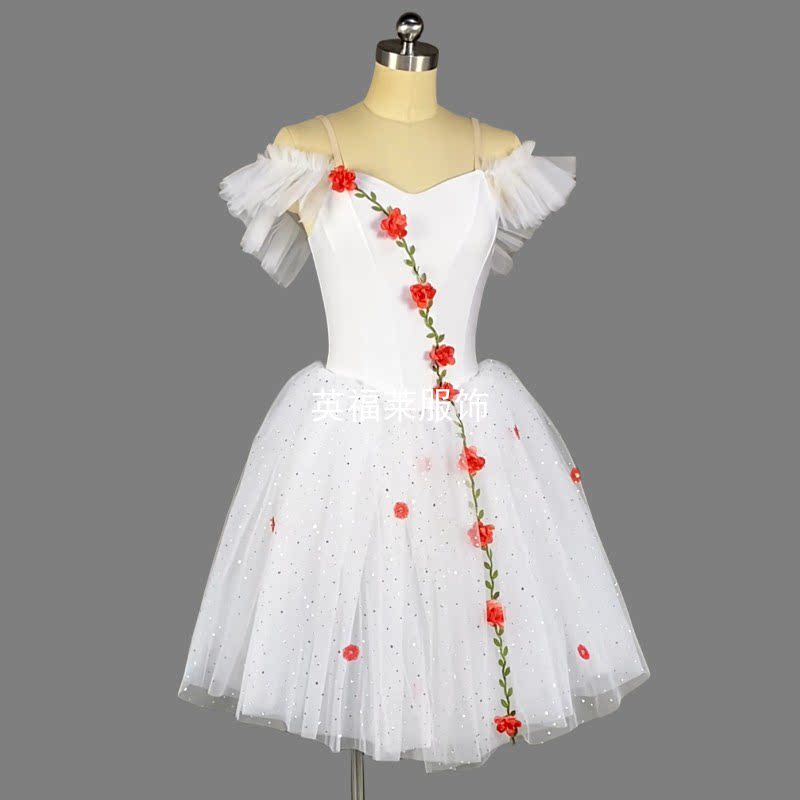 女童芭蕾舞裙长款演出服专业天鹅湖TUTU裙儿童小天鹅蓬蓬纱裙服装