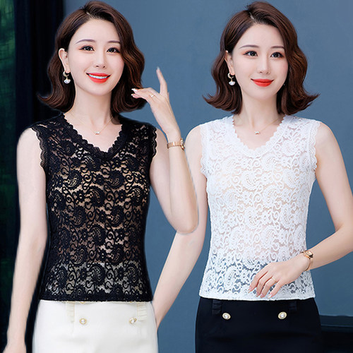 蕾丝打底衫女吊带