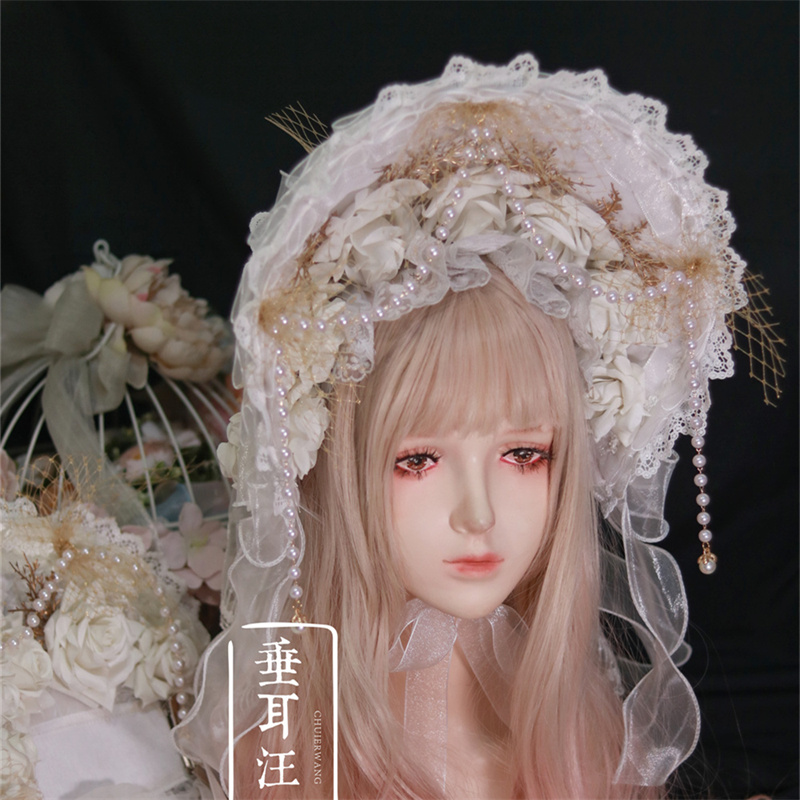 垂耳汪帽子原创华丽Lolita