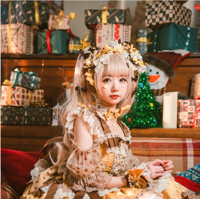 【垂耳汪】原创Lolita手作小熊童子安东尼蛋糕蜂蜜罐头手袖帽子kc