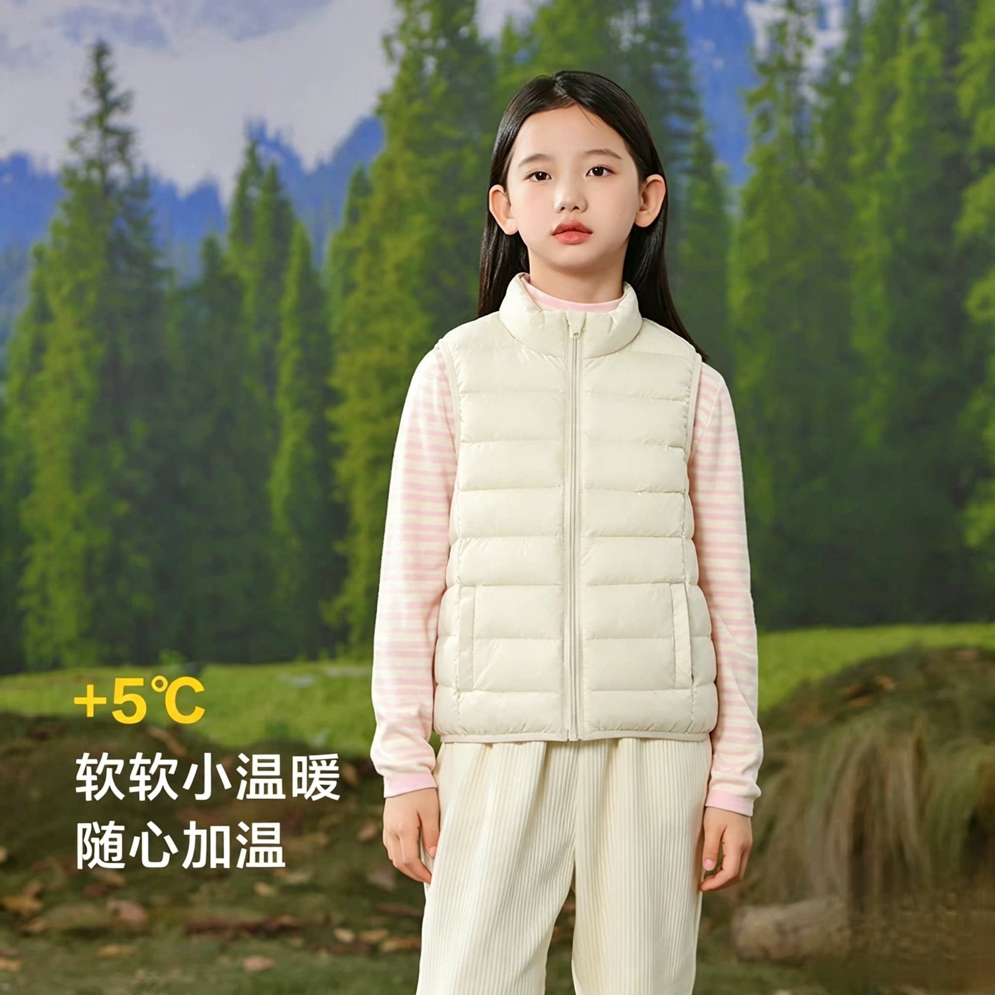 儿童校服神器马甲内搭初高中生秋冬排骨外穿立领棉服轻薄马夹保暖
