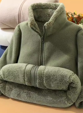 初高中生校服内搭冬季小棉袄抓绒衣摇粒绒外套男女童棉衣内胆神器