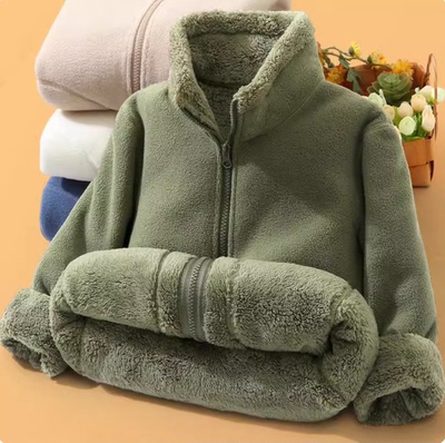 初高中生校服内搭冬季小棉袄抓绒衣摇粒绒外套男女童棉衣内胆神器