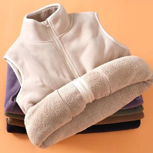 初中高中生校服内搭神器马甲加绒加厚摇粒绒保暖儿童秋冬2025马夹