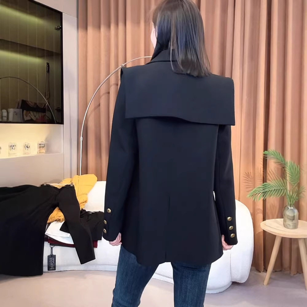 黑色西装小香风外套女2026新款春秋感小个子设计感西服上衣女