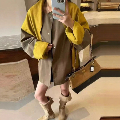 高端欧货慵懒风披肩风衣女2025年秋季新款显瘦百搭休闲中长款