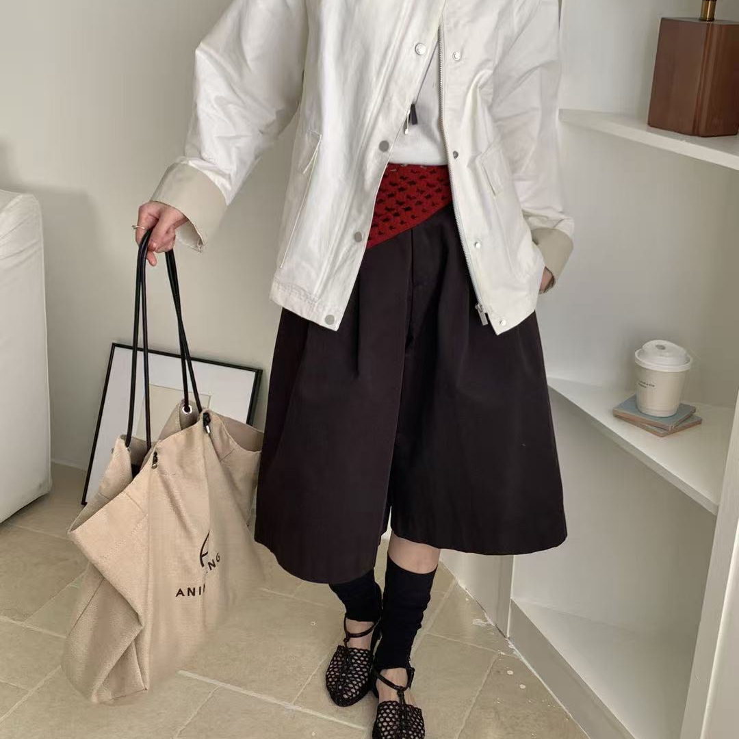 2026年春款外套女新款撞色长袖学院风休闲外套宽松慵懒风外套上衣
