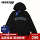 连帽卫衣男女印花加绒情侣帽衫 WASSUP BEAVER秋冬季 官方旗舰店