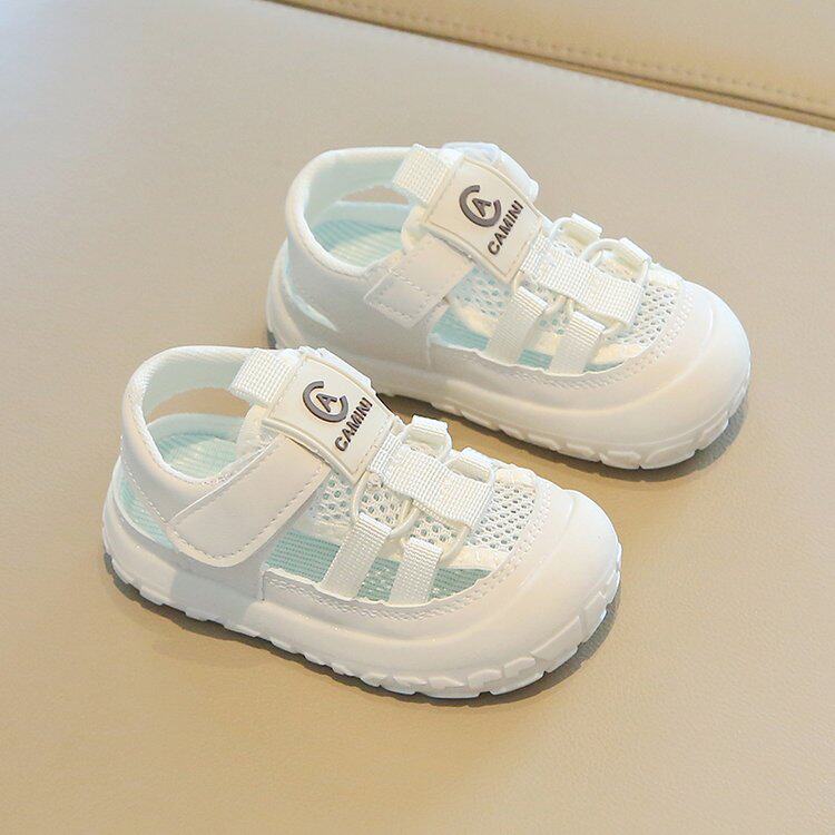 新款休闲男女宝宝包头凉鞋子防踢透气空网面软底婴幼儿学步鞋夏天